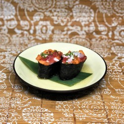 Sushi Gunkan Tartare cinq poissons par paire